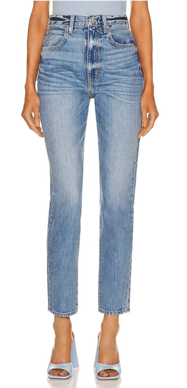 SLVRLAKE Jeans Beatnik Straight Leg Jeans in Salton Sea Denim Size 28